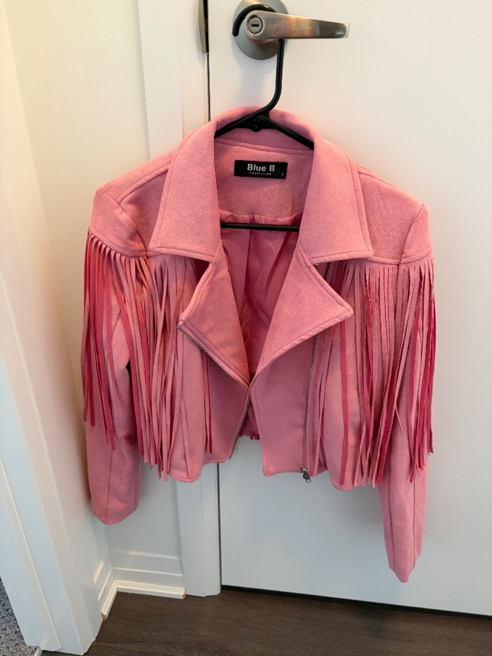 Blue B Collection Pink Fringe Jacket — Size S